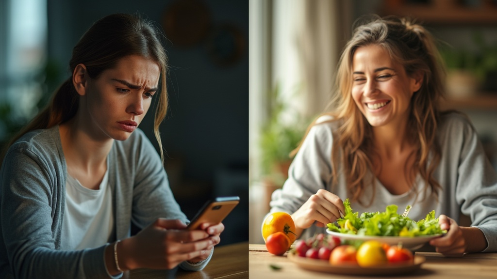 Comparison of stressed food tracking versus relaxed intuitive eating