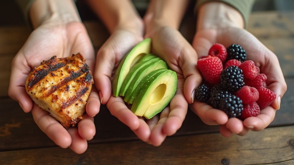 Hand portion guide for intuitive eating without calorie counting