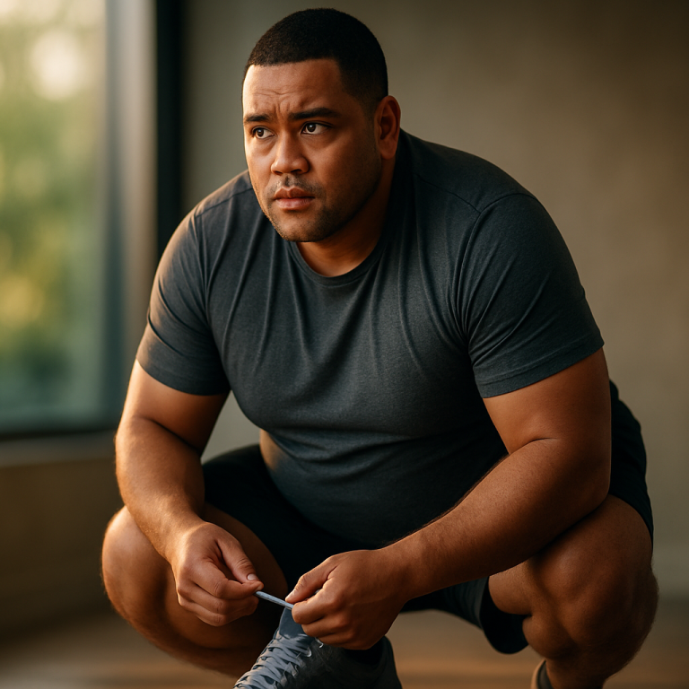 Person confidently starting their health transformation journey representing day one success strategies